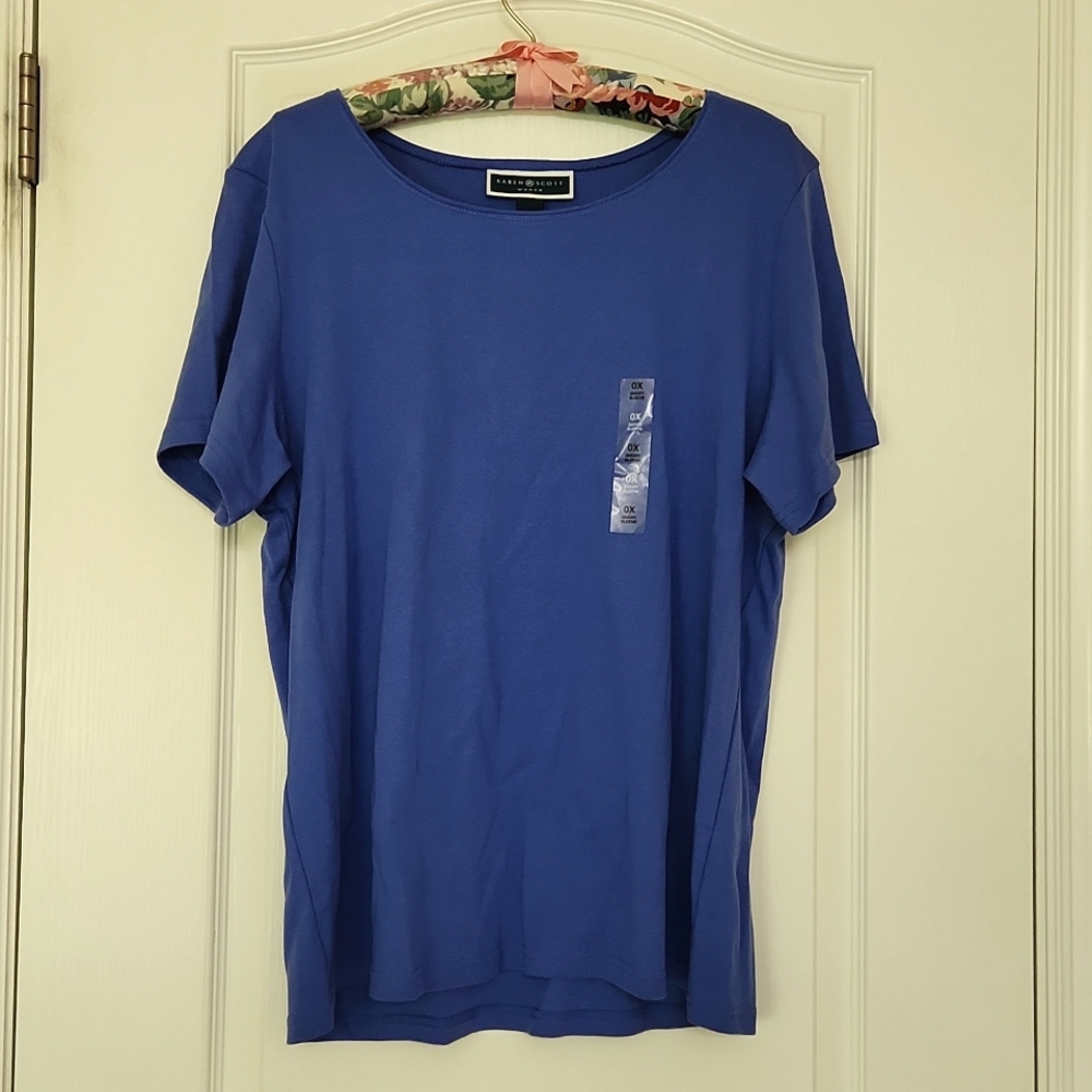NWT Karen Scott tee, sz 0X